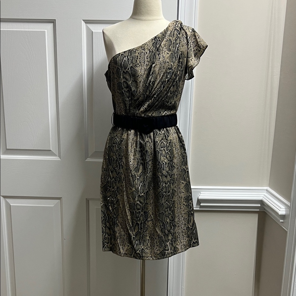 Miss Me size small One-Shoulder Black and Tan Dress
